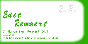 edit remmert business card